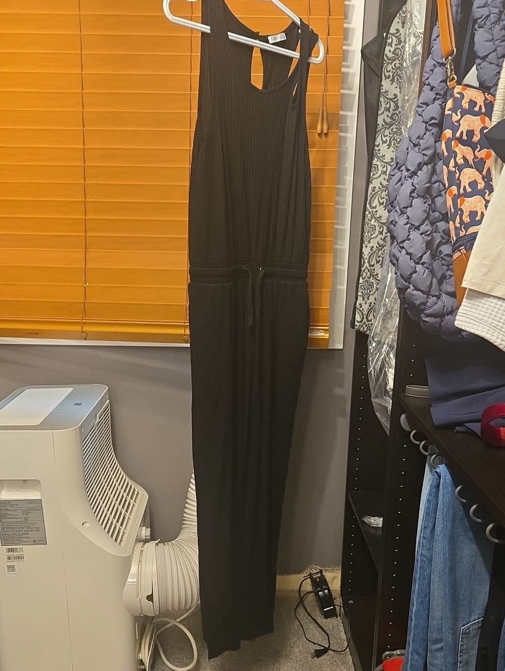 Dex Black Sleeveless Maxi Jumpsuit with Drawstring Waist